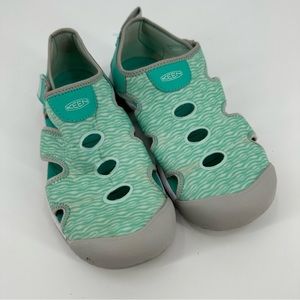 Keen Stingray Waterproof Sandals Hiking Waterfall Girl's Size 5 Aqua Green